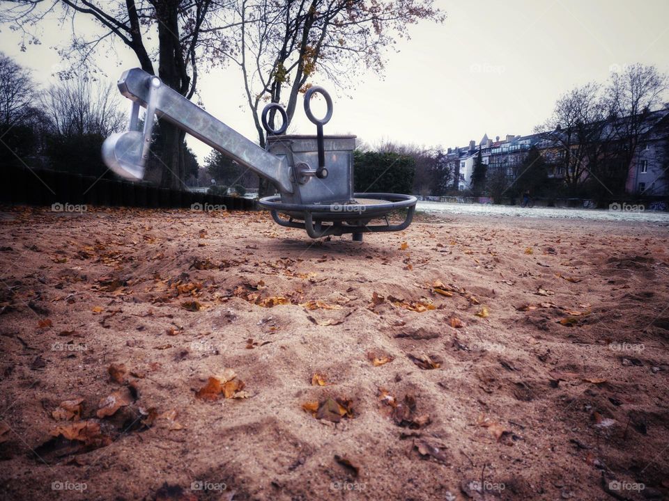 excavator in the sandbox