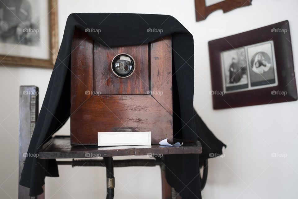 Old vintage camera close up