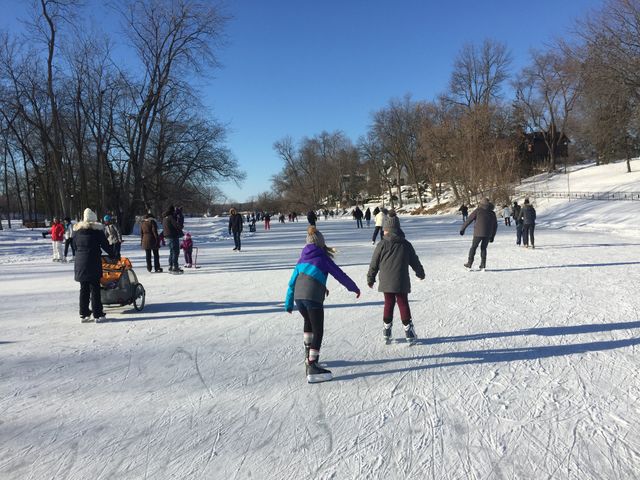 Skating on the pond