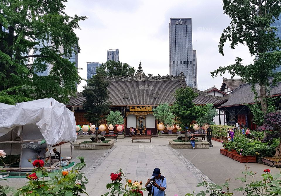 Daci Temple, central Chengdu, China.