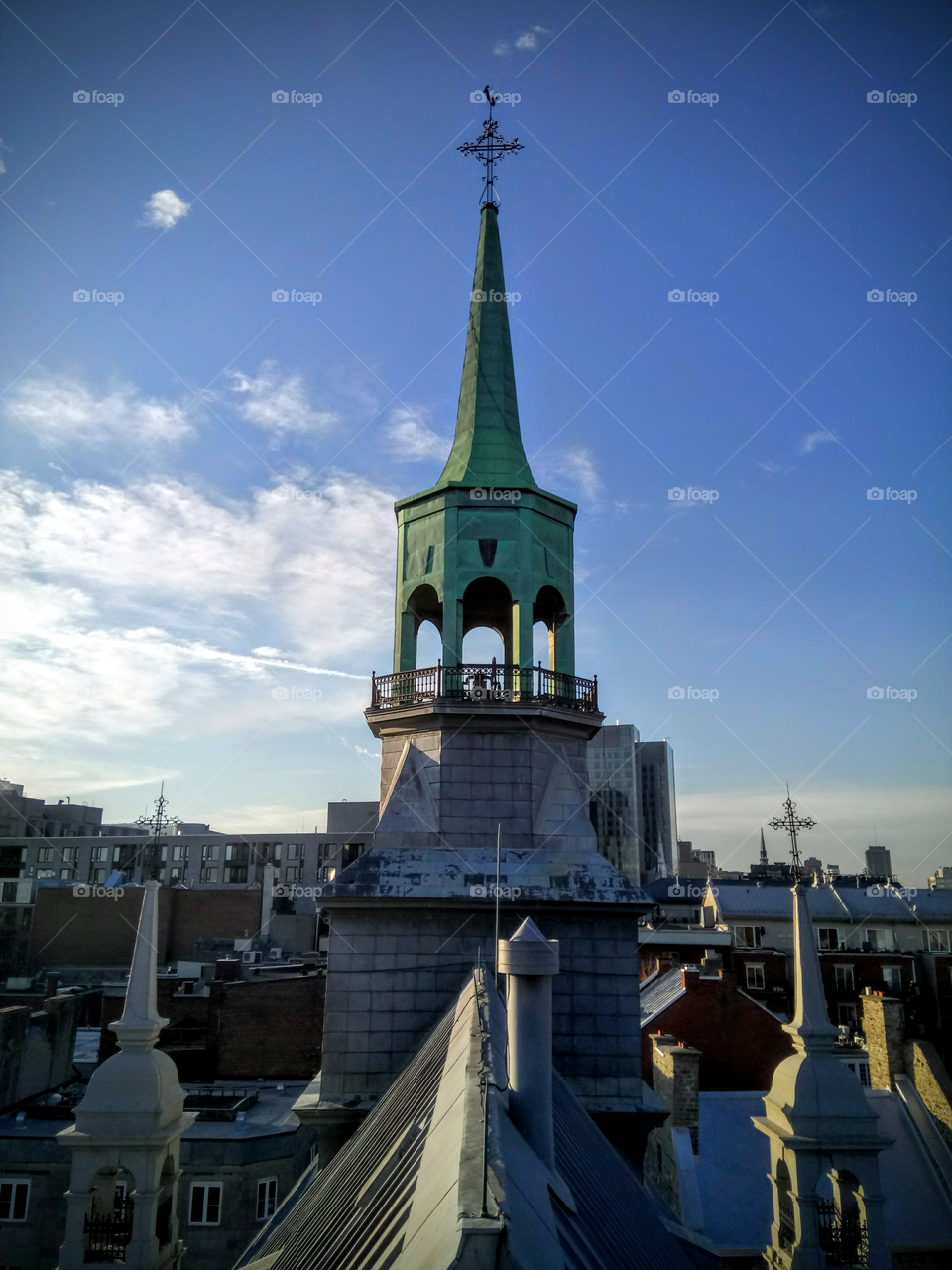 Church tower Montreal Canada 