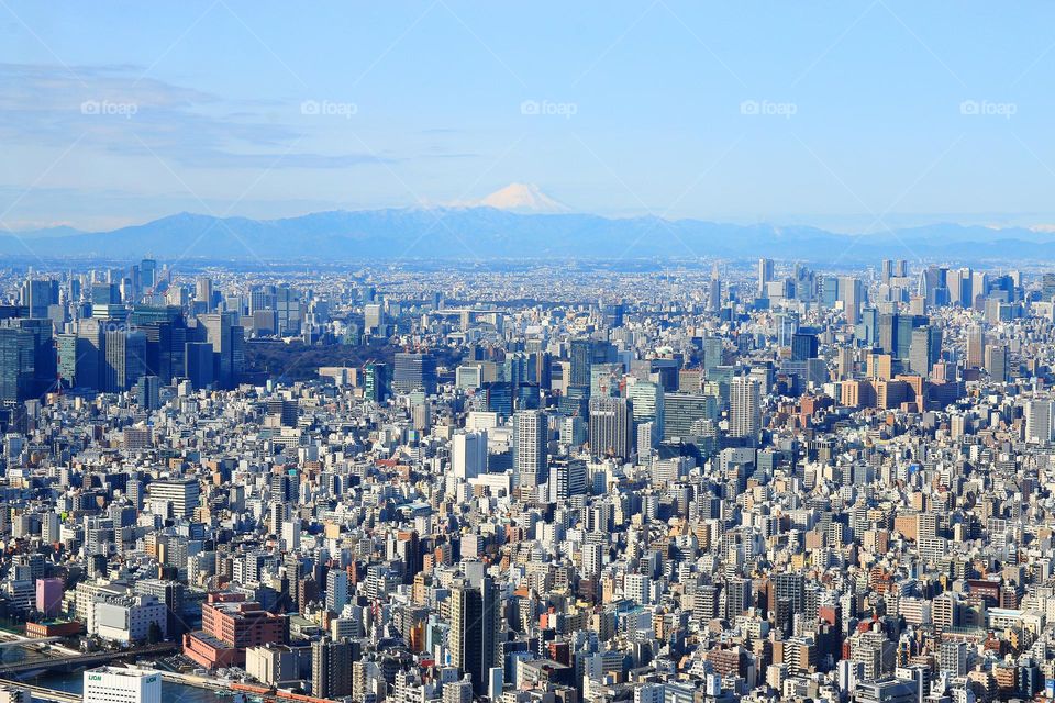 Tokyo with Mount Fuji as backdrop