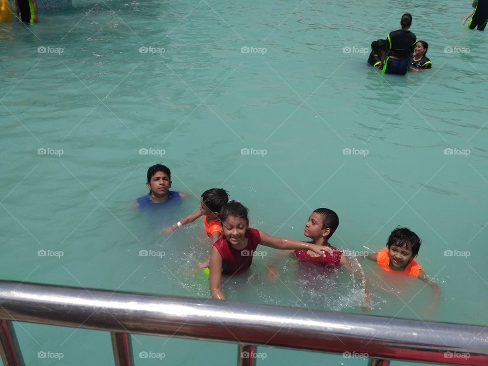 Kids in water
