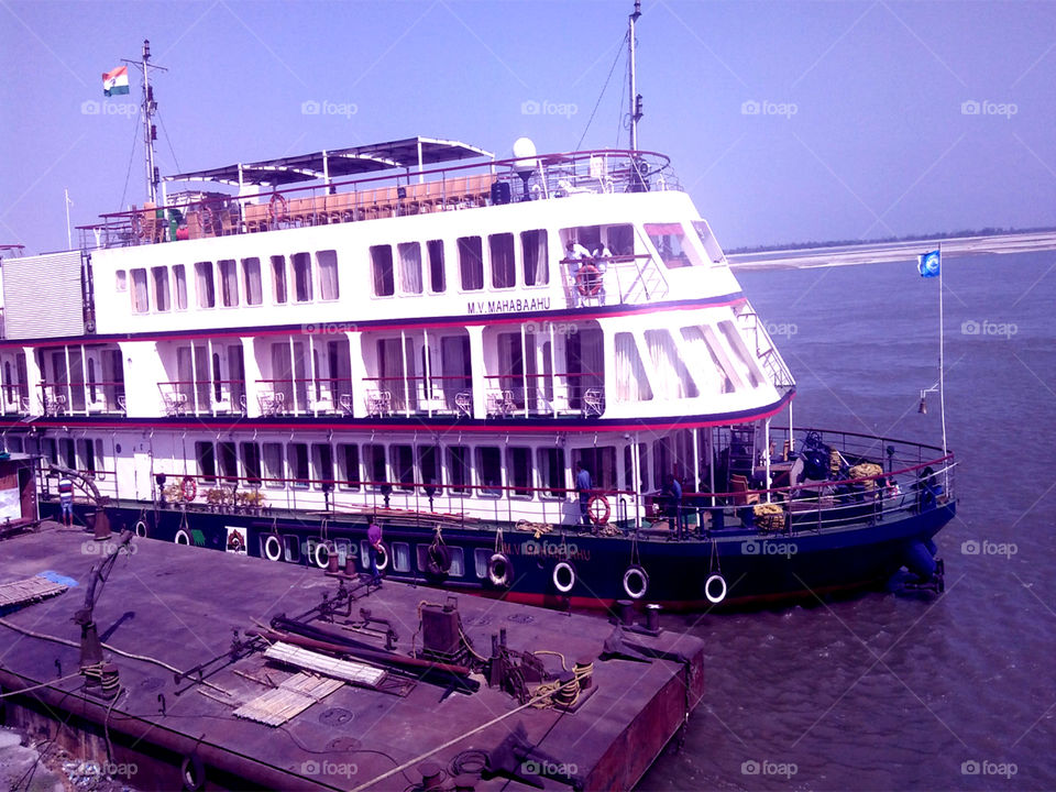 Mahabaahu ship on the Brahmaputra river.