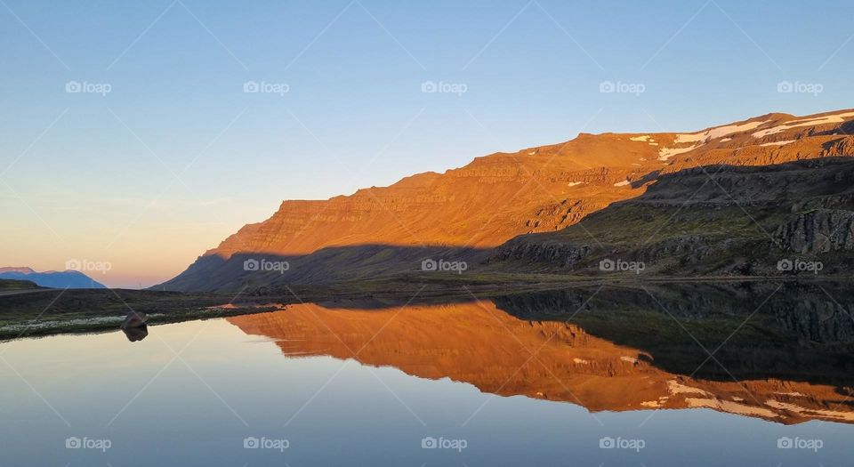 Golden hour reflection