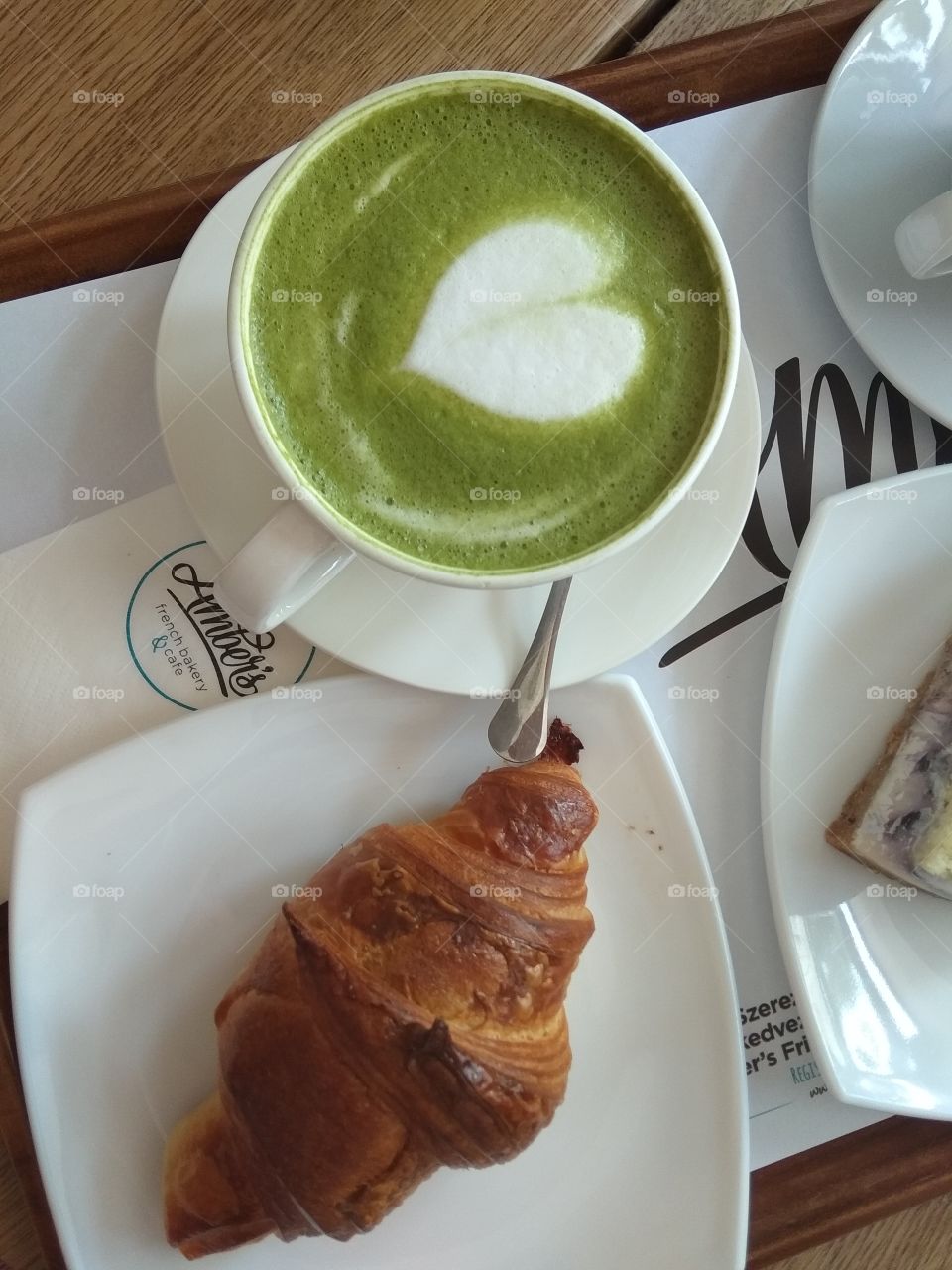 breakfast with matcha