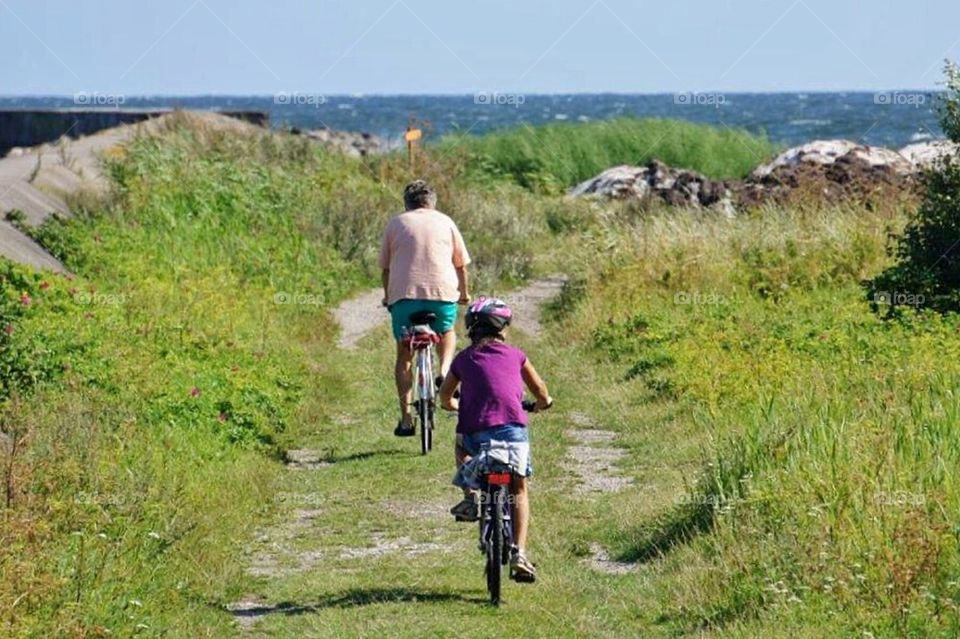 Biking with dad