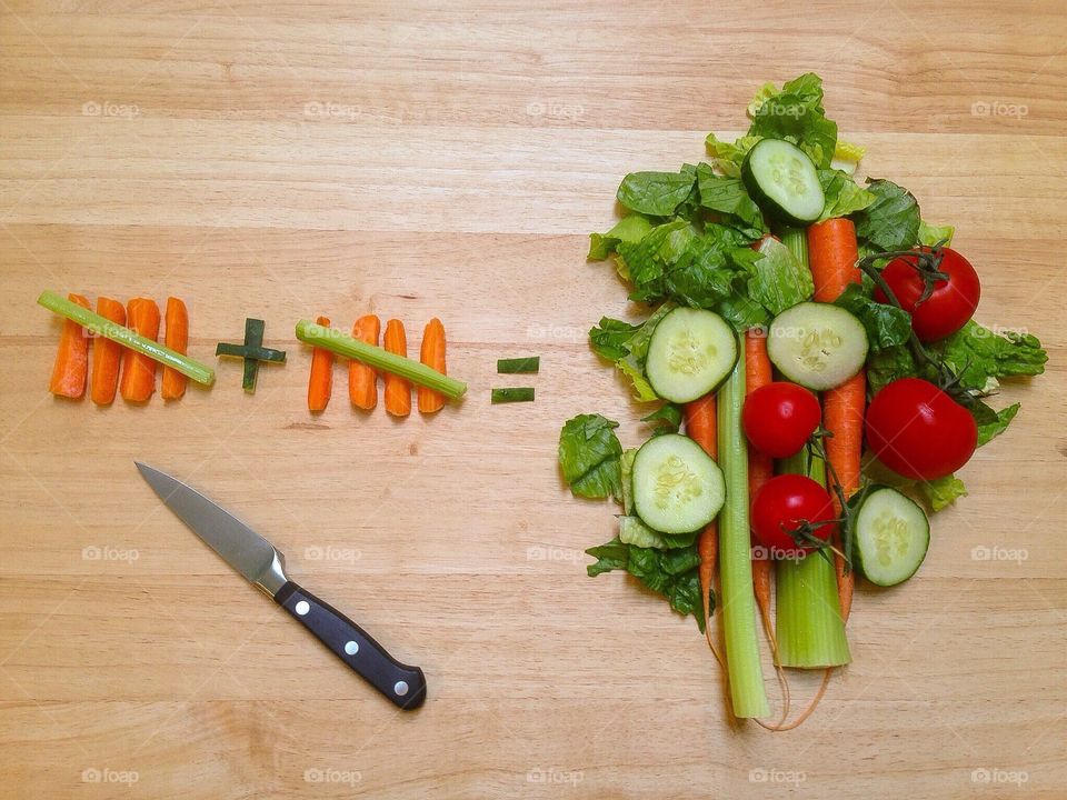 Vegetables on wood