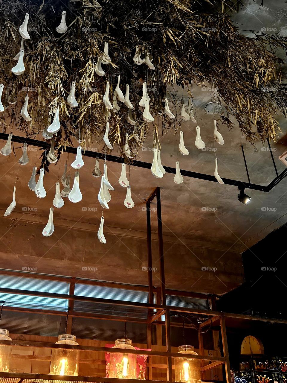 Why do you hang porcelain spoons from the ceiling?