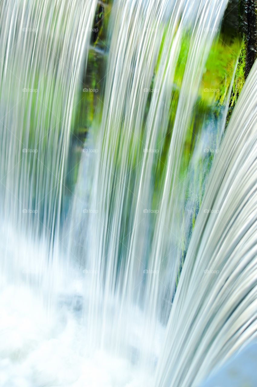 High angle view of waterfall