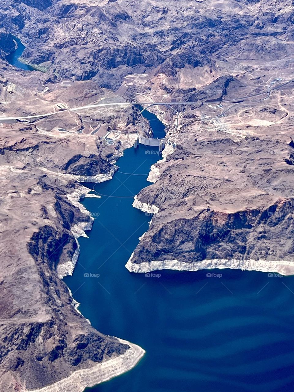 Shot of Hoover Dam from the airplane window!