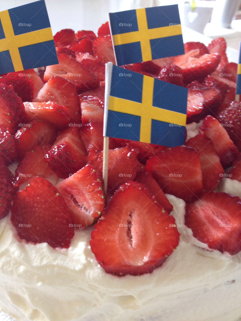 sweden strawberry västerås flags by humla