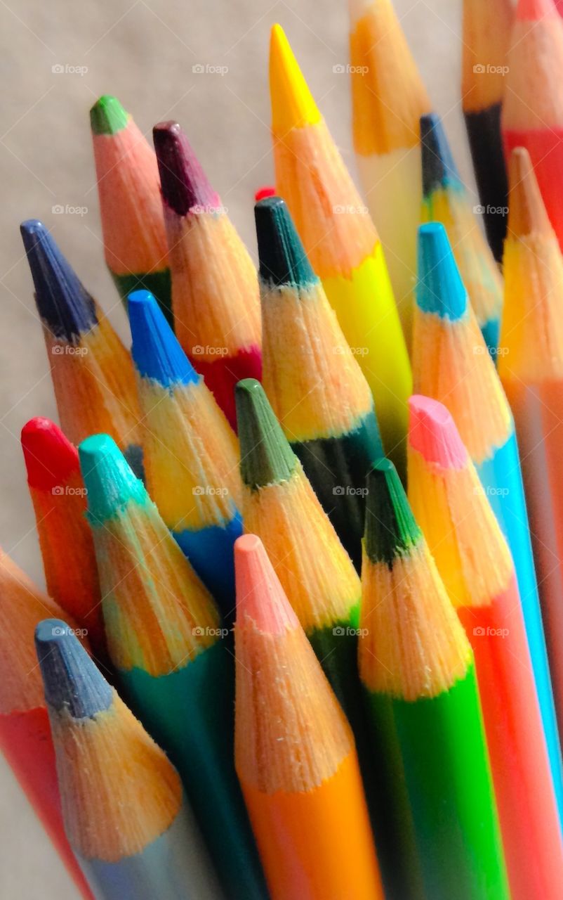 Colored Pencils - close up 