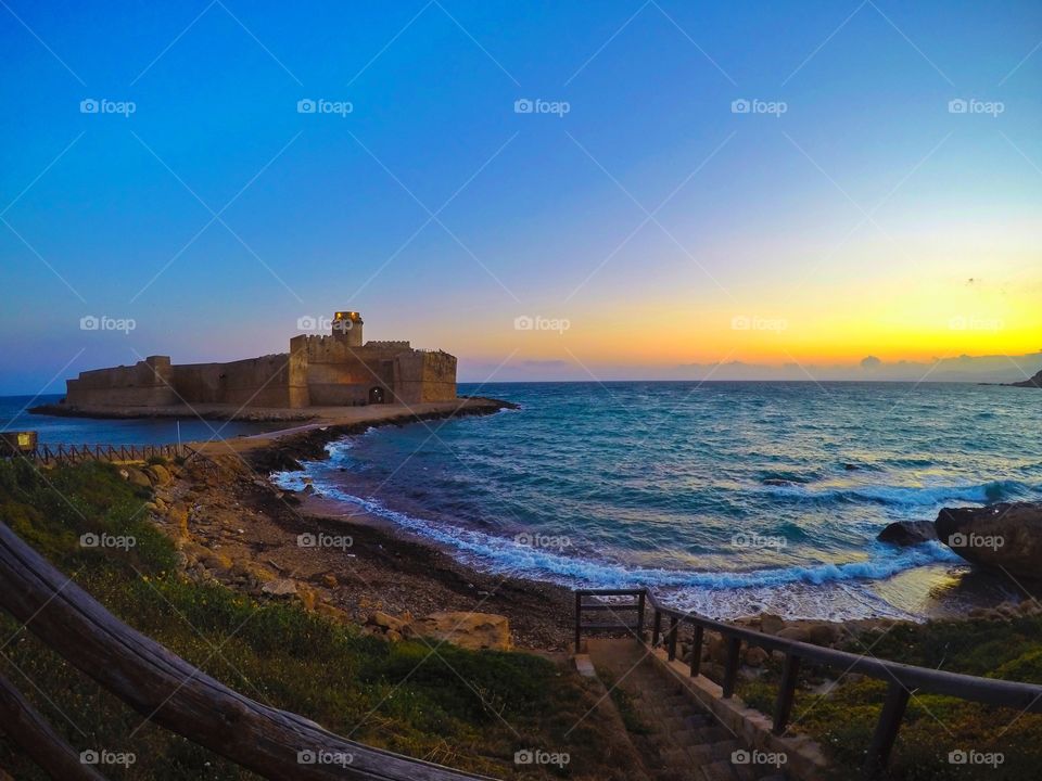 Sunset in Le Castella (Italy-Calabria)