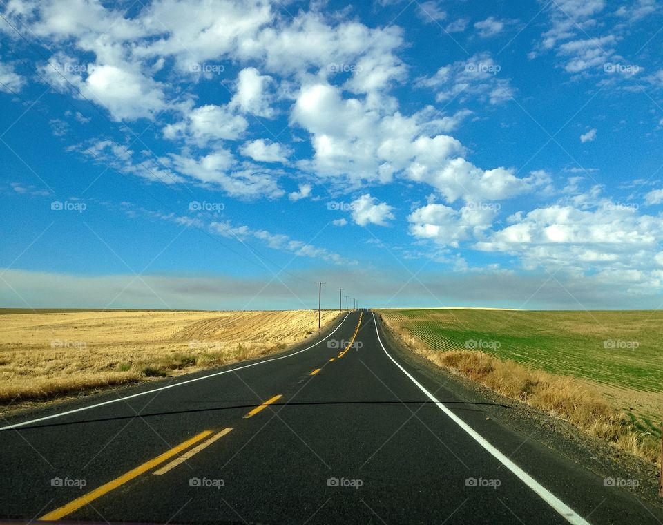 Scenic view empty road