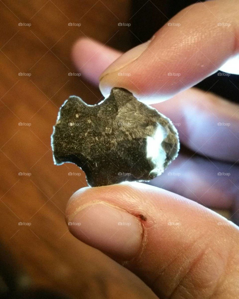 Quartz inclusion Merom arrowhead. 2,800 - 3,600 B.P.