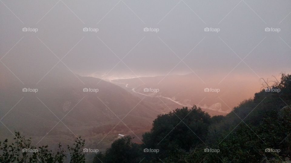 Fog, Mist, Dawn, Landscape, Sunset