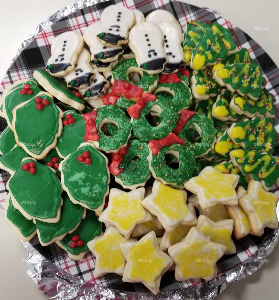 Christmas cookie tray