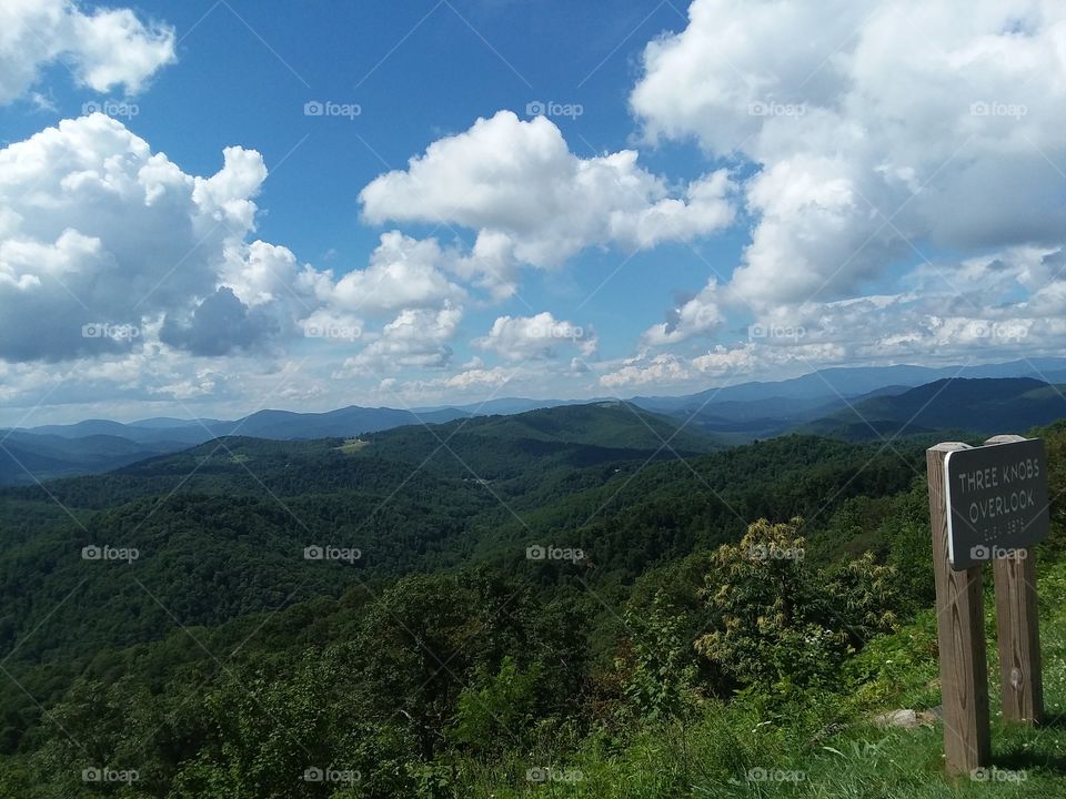 The beautiful Blue Ridge Mountains. Incredible mountains and a gorgeous sky for miles and miles!