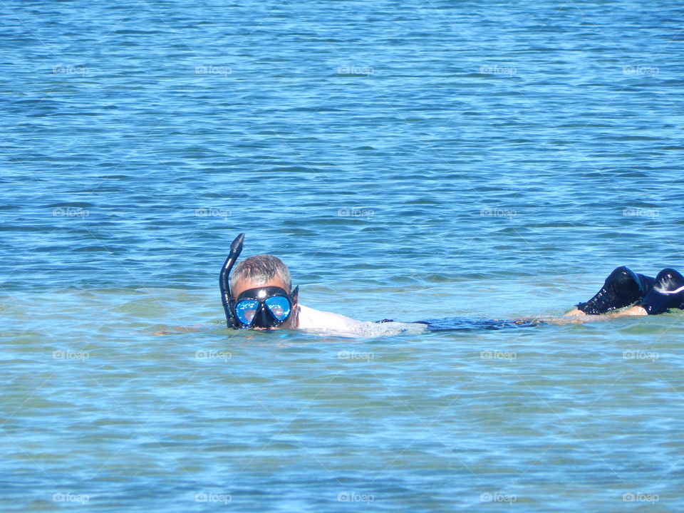 Man Snorkeling in Florida