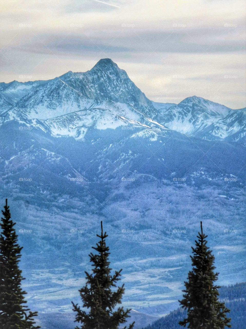 Colorado mountains during winter