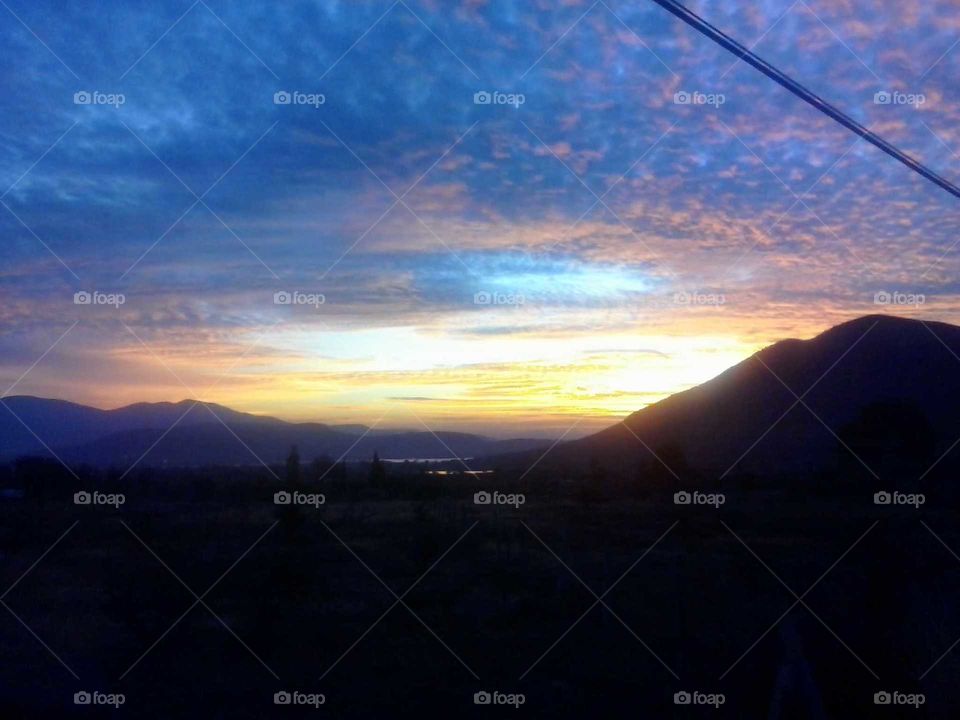 cloud and mountains