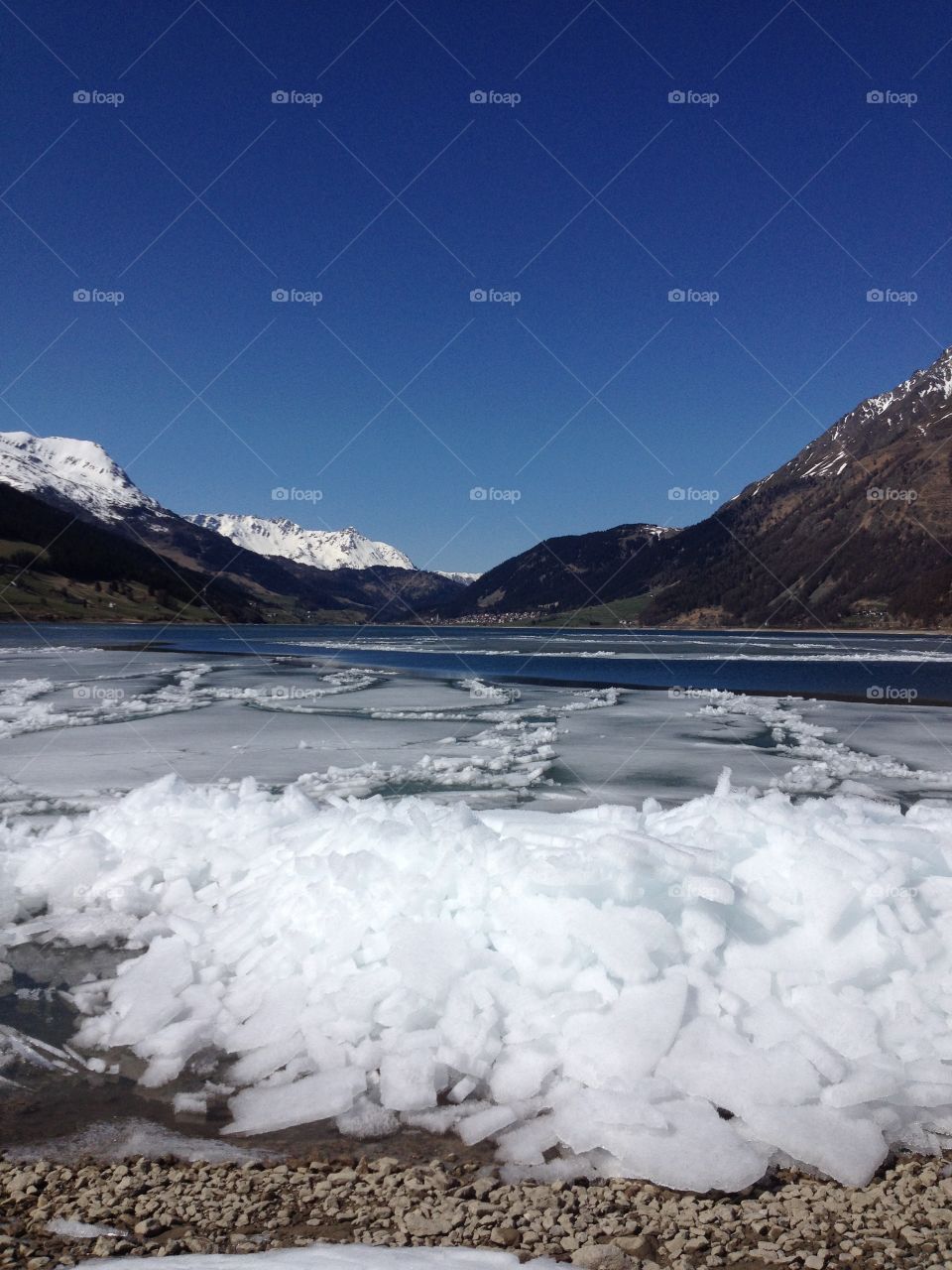 Frozen lake