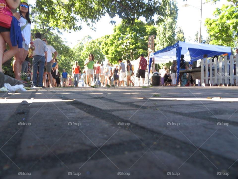 street level view of pedestrians