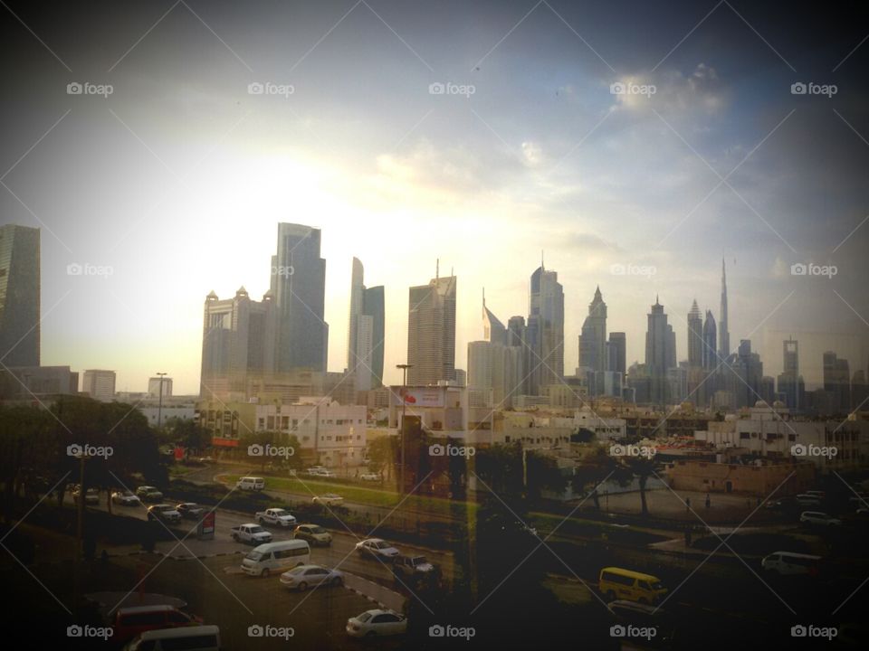 My Morning MyDubai. When you wake up to a sun rising behind the skyscrapers in mydubai