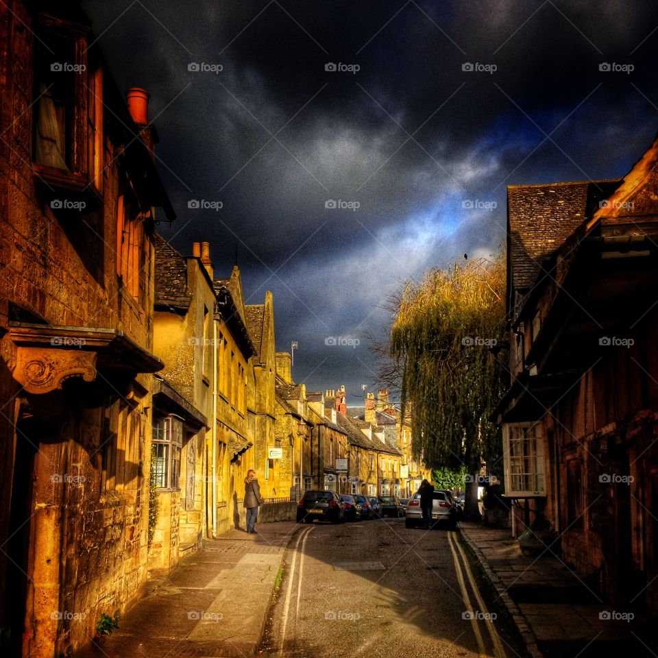 Houses along the high street - Chipping Campden Gloucestershire England UK