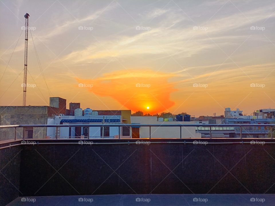 Orange Sky| Sunset in delhi