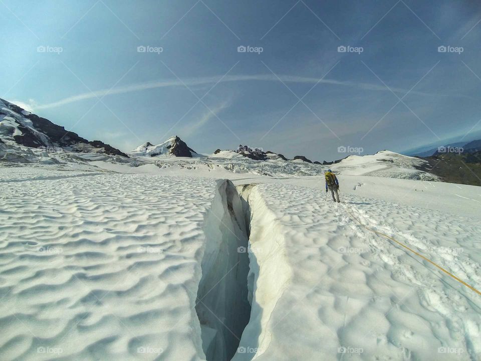 View of a crevasse