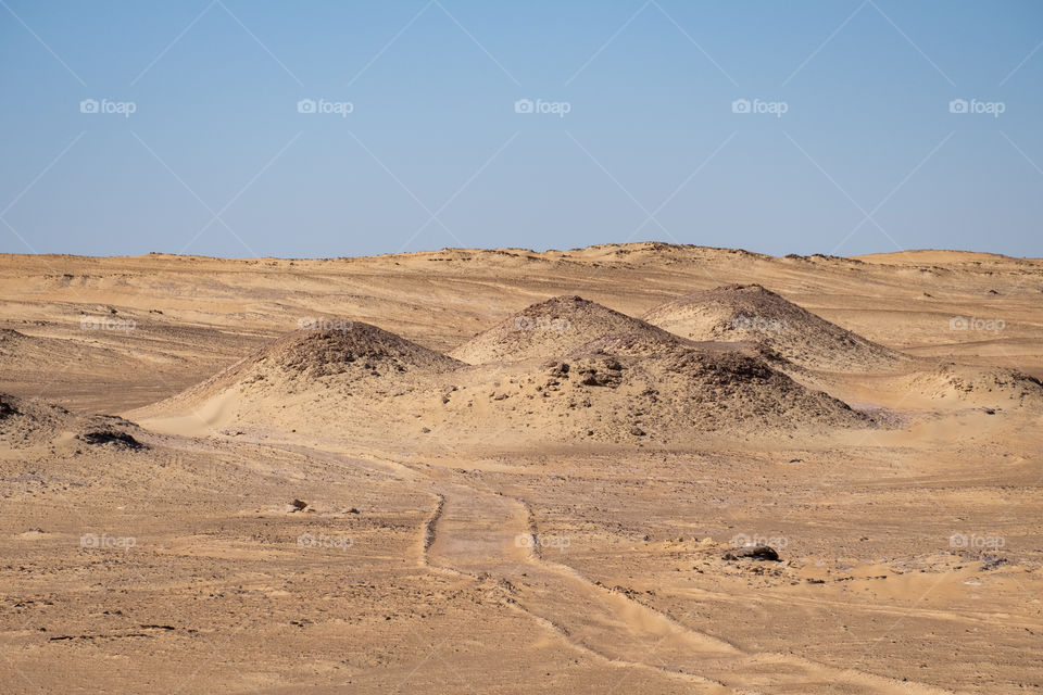 Land scape to show Horizon at desert in Egypt