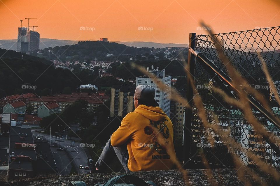 Watching the sunset in Gothenburg