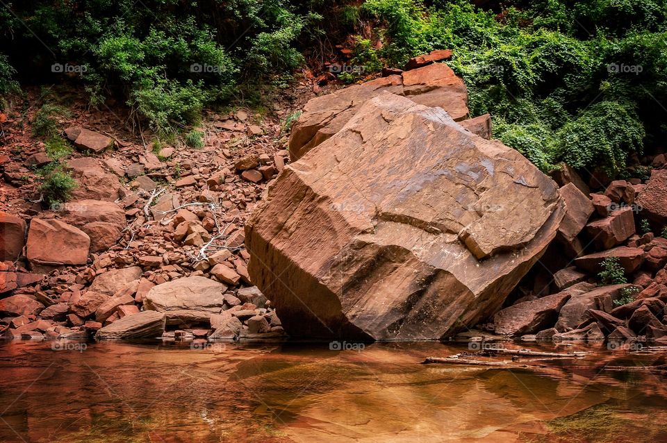 Rock. Huge rocks at Zion park