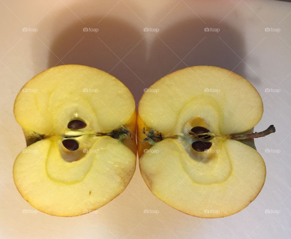 Cross section of an apple