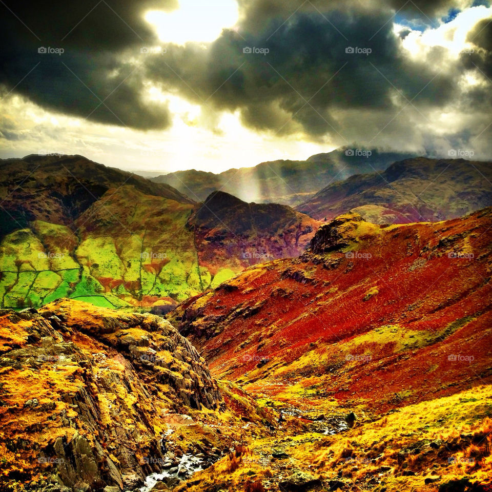 Cloud break over the hills