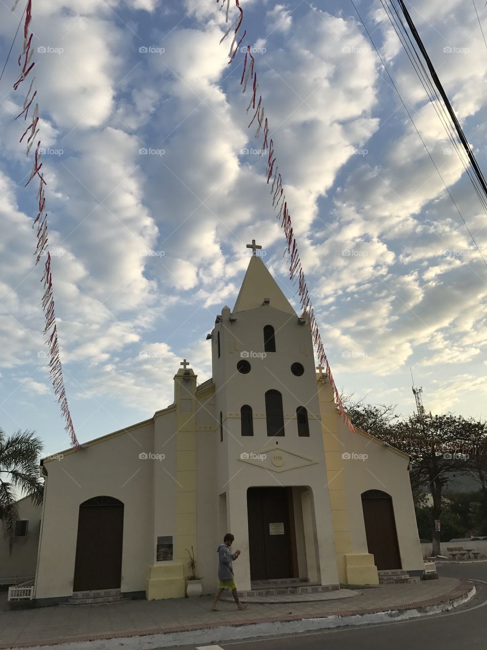 Church on a cloudy but bright day