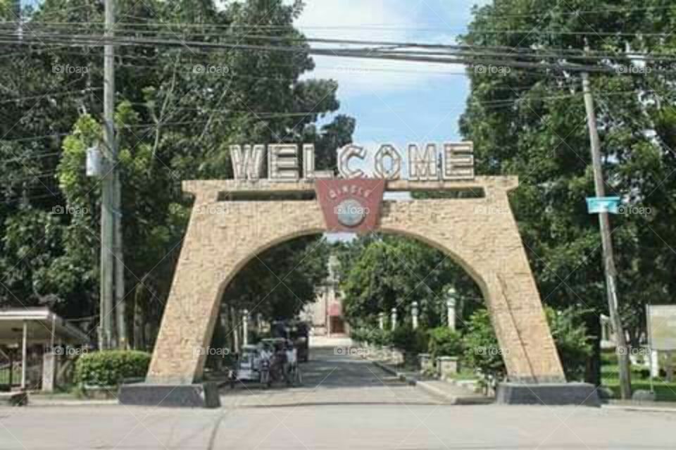 Our town's WELCOME arch