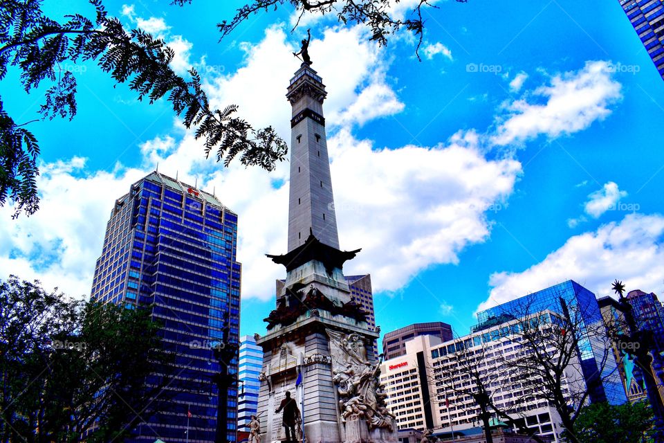 Monument circle in indianapolis Indiana 