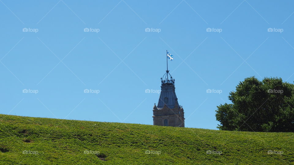 Parliament tower field landscape