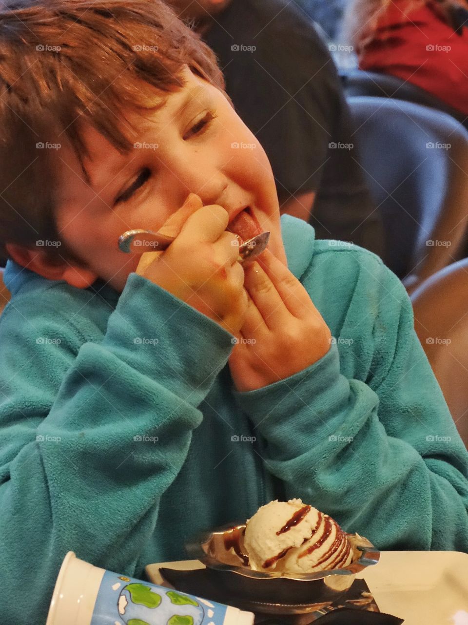 Little Boy Eating Ice Cream