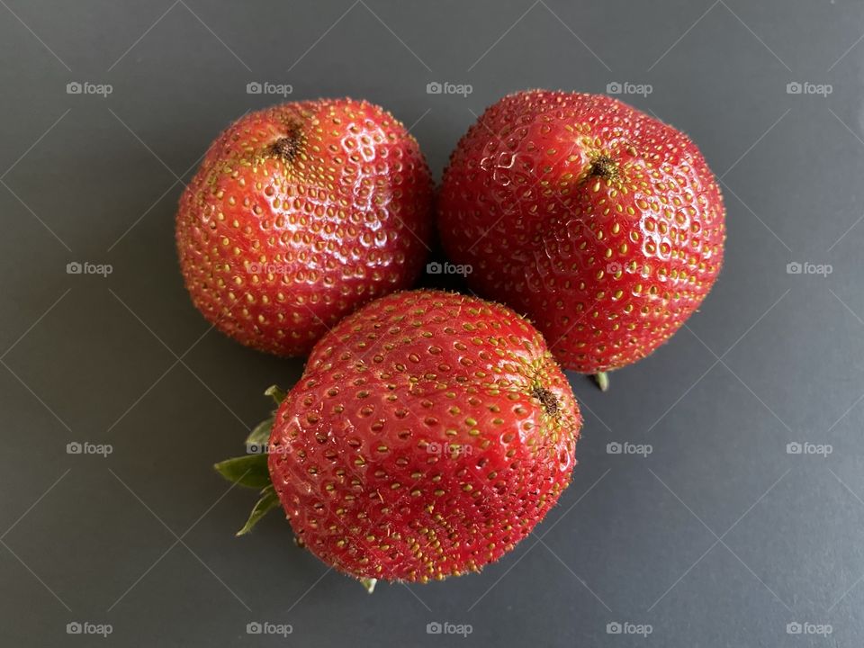 Strawberry on a black background 