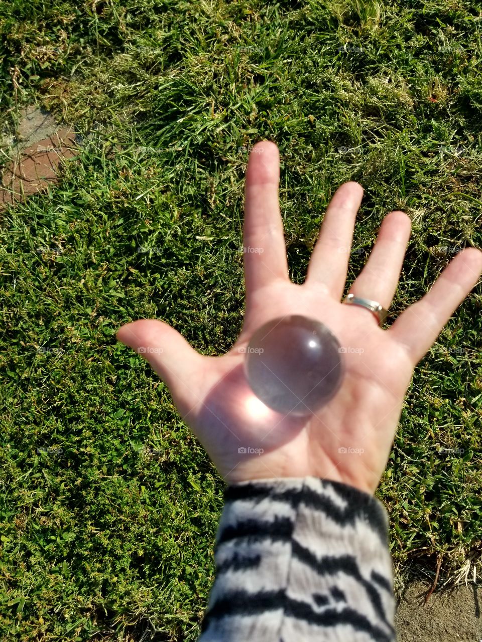bubble in hand