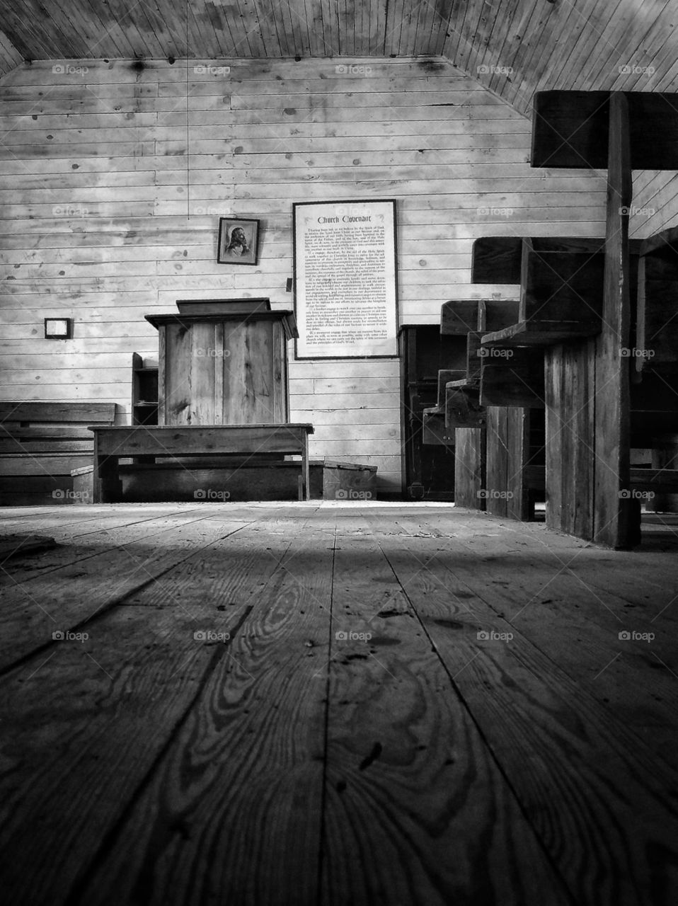 Inside of a old country church. This was the main meeting place for many people when the only mode of travel was horses and wagons. Think about how many people sang the songs and heard the preachers speak here. Timeless treasures. 