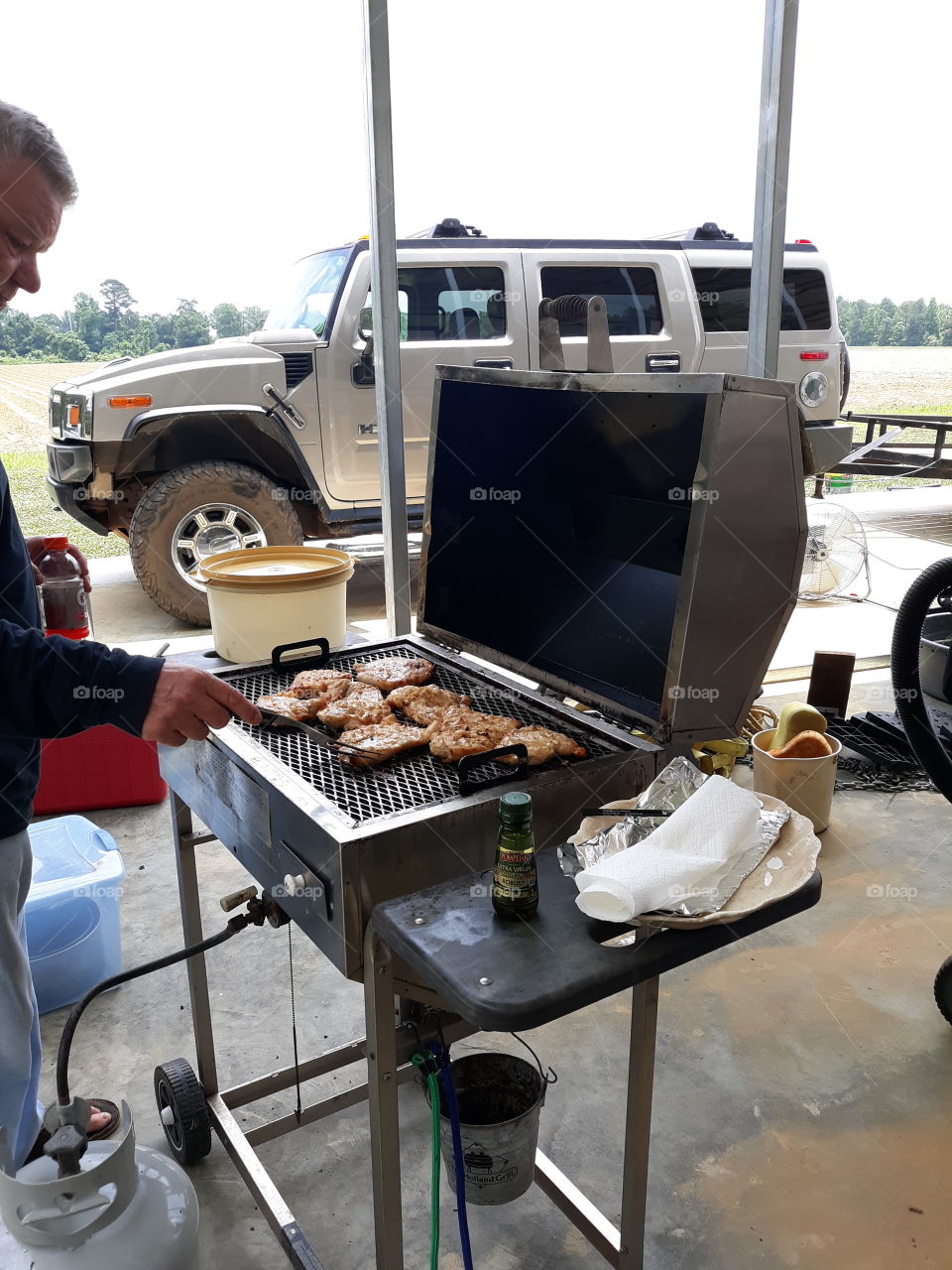 Grilling Chicken