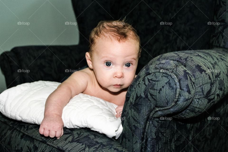 Just learning to put his head up high 