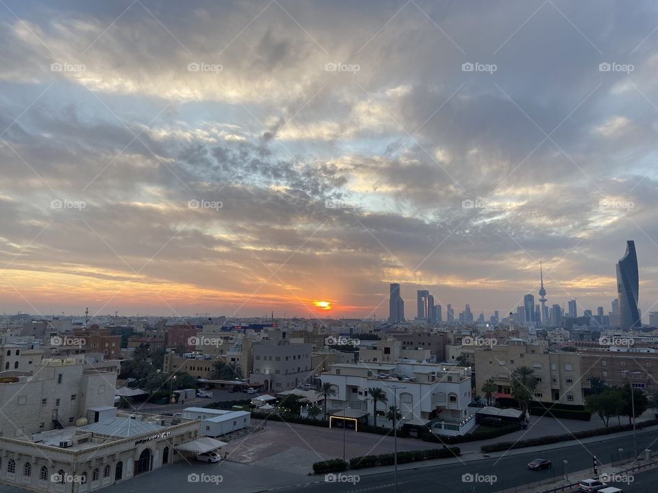 Kuwait City view from the rooftop 