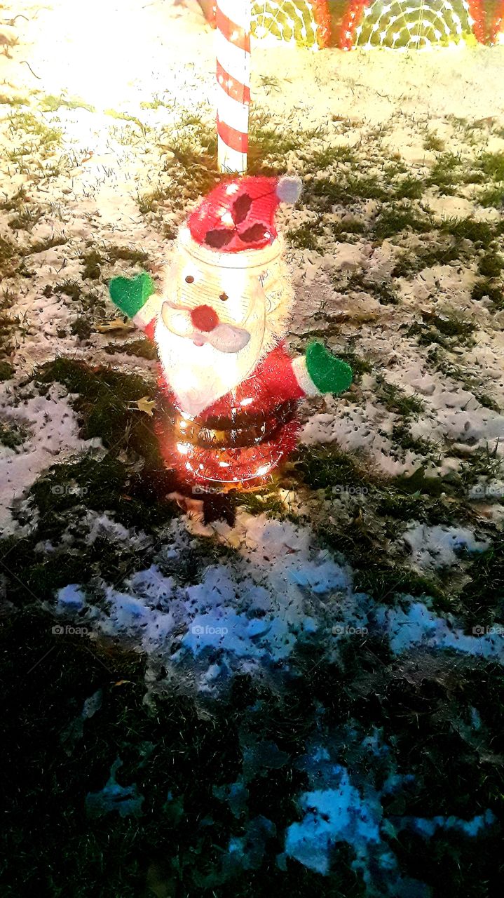 Santa Christmas Light Display