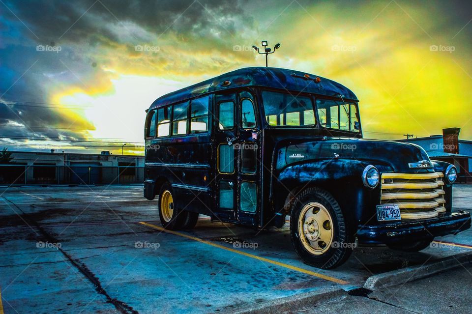 Vintage mini bus.